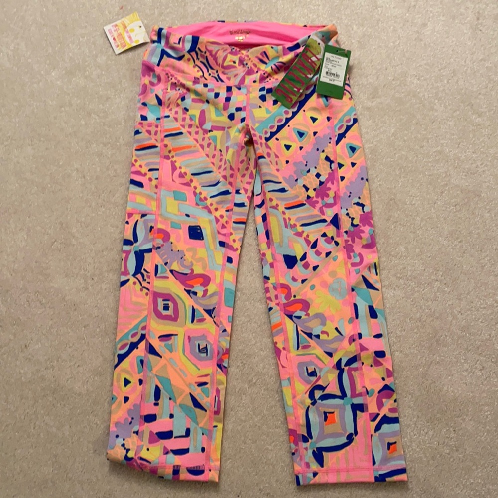 Lilly Pulitzer Plantain Party Crop Leggings Sz S